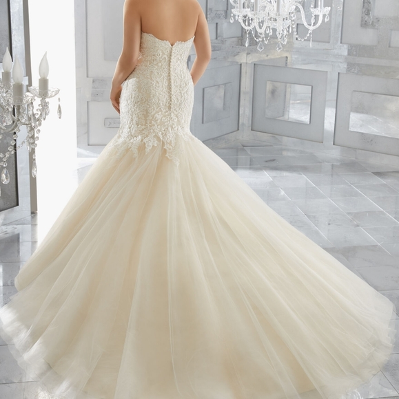 #00 Morilees Julietta Sz.18 Mermaid Wedding Dress - Picture 3 of 5